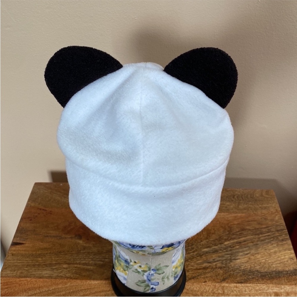 VTG Y2K Punch Brand Panda Bear Fleece Winter Hat Ears - Picture 4 of 12